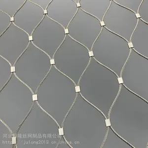 Flexible Ss304 Stainless Steel Wire Rope Mesh Used in Zoo Fence Bird Fence thumbnail-2
