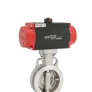 Pneumatischer oder elektrischer Aktuator kompatibles vollfluorbeschichtetes Schmetterlingsventil mit Ein/Aus- und intelligenter Regeloptionen thumbnail-2