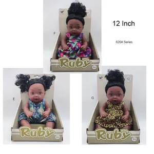 12 Inch Black Skin Panton Color Baby Doll Vinly Toys With Sounds thumbnail-1