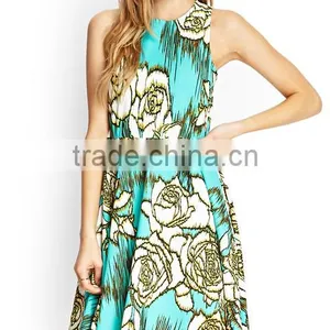 2015 China Manufacturer Customized the Latest Design Rose Skater Elegant Dress thumbnail-2