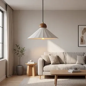 Fine Bone China Lamp Shade OEM Cream White Translucent Luxury Living Lampshade Wholesale thumbnail-2