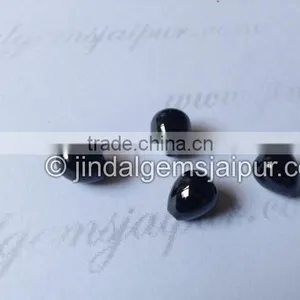 Wholesale Loose Gemstone Black Spinel Smooth Half Drill Drops thumbnail-1