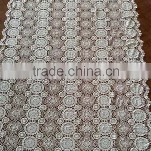 2016 Embroidery Polyester Full Lace/Milk Silk Water Soluble Full Lace Fabric For Garment Accessory thumbnail-6