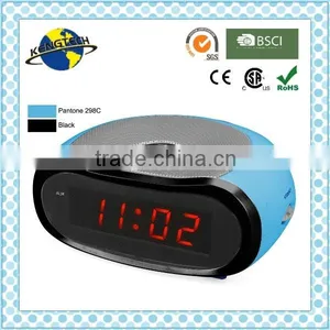 Promotional Gifts Stylish Blue Pebble Shape Alarm Clock Radio thumbnail-1