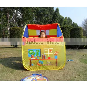 Foldable Pop Up Play Tent With 2 Doors and 2 Mesh Windows Pvc Child Game House Kids Single Layer Play Camping Tent thumbnail-3