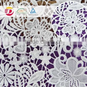 Wholesale Cheap 100 Poly Multi Color Guipure Bulk Lace Embroidery Fabric With Holes for Garment thumbnail-6