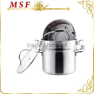 MSF-L3918 American 24cm or 20cm Stainless Steel Steamer Pots 4pcs Food Steamer Set thumbnail-5