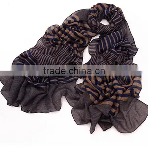 Custom Design Digital Print Excellent 100% Silk Scarf Bound thumbnail-2
