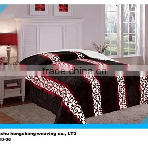 100% Polyester Embossed /printing Knitted Flannel/coral Blanket/throw/quilt z thumbnail-1