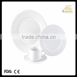New Bone China 20pcs Embossed Dinner Set With New Design thumbnail-2