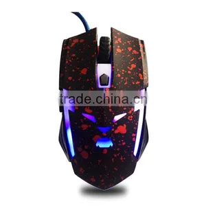 Computer USB Wired Optical LED Game Mouse 3200 DPI With Metal Base thumbnail-1