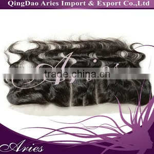 13"x4" Remy Brazilian Virgin Human Hair Body Wave Mid Part Lace Frontal Closure thumbnail-1
