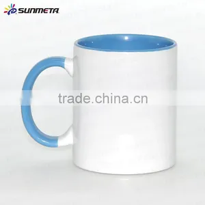 Sunmeta 11oz Sublimation Mug Sublimation Mug Factory Inner Handle Color Mug SKB06 thumbnail-6