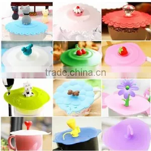 Hot Selling Delicate 100% Safe Food Grade Silicone Cup Lid,silicone Coffee Cups Cover thumbnail-1