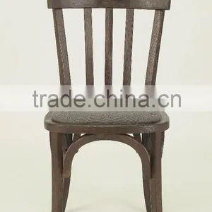 Fabric Seat Antique Style Wood Dining Chair/wooden Armless Restaurant Chair(CH-272-OAK) thumbnail-3