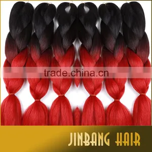 New Premium Hot Selling Best Quality 100g 24inch High Temperature Synthetic Ombre Jumbo Braid thumbnail-5