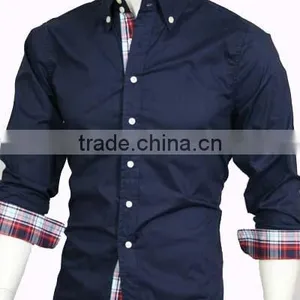 2015 New Style Office Uniform Designs for Men's Wholesale Clothing no Minimum Order Mens Dress Shirt in Bulk thumbnail-1