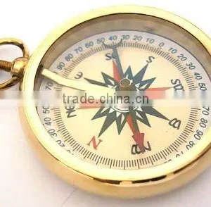 Brass Nautical Yellow Dial Compass Shiny Pendant/ Nautical Pendant / Compass FOR PENDANT thumbnail-1