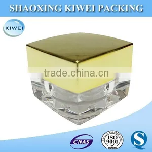 Gold Curve Lid 5 Ml Acrylic Clear Empty Container Cosmetic thumbnail-1