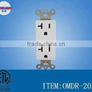 ETL Approve 125V 20A High Quality Duplex Decorative Wall Socket thumbnail-1