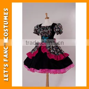 PGWC2554 Hot Sale Sex Girls Day of the Dead Costume Halloween Fancy Dress thumbnail-1