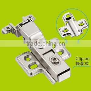Half-overlay Soft-closing Cabinet Aluminum Frame Door Hinges With Clip-on(HH2112) thumbnail-1
