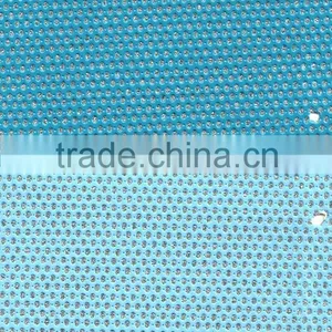 High Quality Blue Glitter Fabric Sheet for Making Bags thumbnail-1