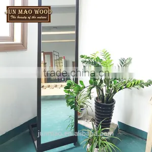 Home Decor Furniture Black Floor Stand Full Length Dressing Mirror thumbnail-1