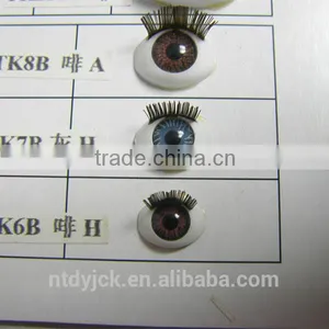 Acrylic Oval Plastic Doll Eyes With Eyelashes thumbnail-1