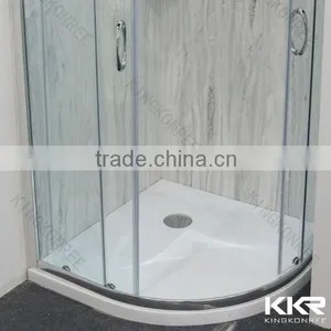 Round Bathroom Shower Tray, Polymarble Shower Base thumbnail-1