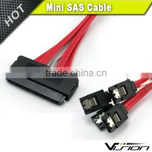 1m High Speed Mini SAS SFF8484 32pin to 4xSATA 7pin Cable thumbnail-1