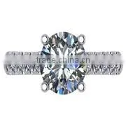 3 Mm Solitaire With Accent Engagement Ring Mount035-5 thumbnail-1