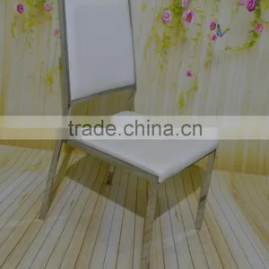 Unique Modern Fashion SS White Stackable Wedding Banquet Chair thumbnail-3