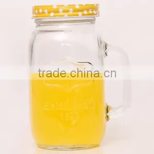 1000ml Glass Mason Jar With Lid and Handle thumbnail-1