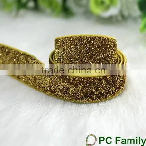 Wholesale Polyester Velvet Glitter Ribbon thumbnail-2