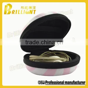 OEM Custom Stripe Pattern Mesh Packet Inside EVA Earphone Case thumbnail-4