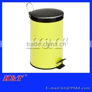 Yellow Color Stainless Steel Trasn Bin thumbnail-1