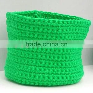 Fashion Crochet Basket , Hand Storage Baseket ,crochet Knitted Various Colors Basket thumbnail-1
