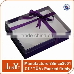 Company Name Printing Paper Gift Box With Transparent Window thumbnail-2
