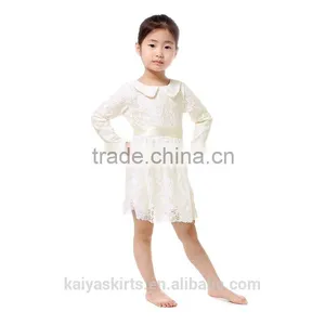2016 Lace Long Sleeve Baby Girls Vintage Wedding Dress thumbnail-2