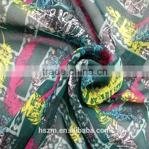 50D Polyester Embroidered Crepe Print Floral Chiffon Yarn For Garment thumbnail-2