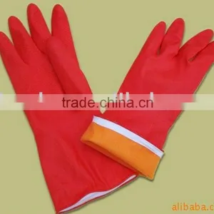 Waterproof Anti-skid Natural Latex Household Gloves Stretch. thumbnail-1