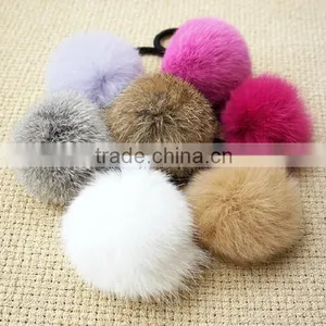 Rabbit Fur Ball Elastic for Hair thumbnail-4