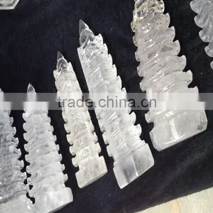 Natural Crystal Carving Stone Pagoda ,hot Sale Tower for Sale thumbnail-1