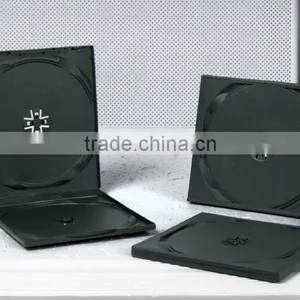 Standard 10mm Square Double Disc DVD Plastic Black PP CD VCD Case thumbnail-1