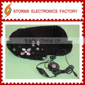 Novelty Winter Music Acrylic Muffler Headphoes&earphones for Lady thumbnail-1