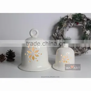 Graceful Carving Christmas Oranment Bells LED Lighted Bells thumbnail-1