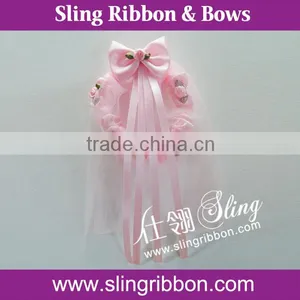 Pink Ribbon Trims With Butterfly Flower Wholesale thumbnail-1