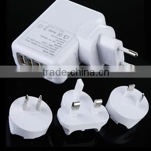 4 Port USB EU/AU/US/UK AC Adapter Plug Travel Charger / Convertible Plug Charger / USB Adapter thumbnail-1
