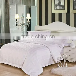 Economical and Practical Plain and Cozy Hotel Bedding Set With 100% Cotton 40s Satin Stripe thumbnail-1